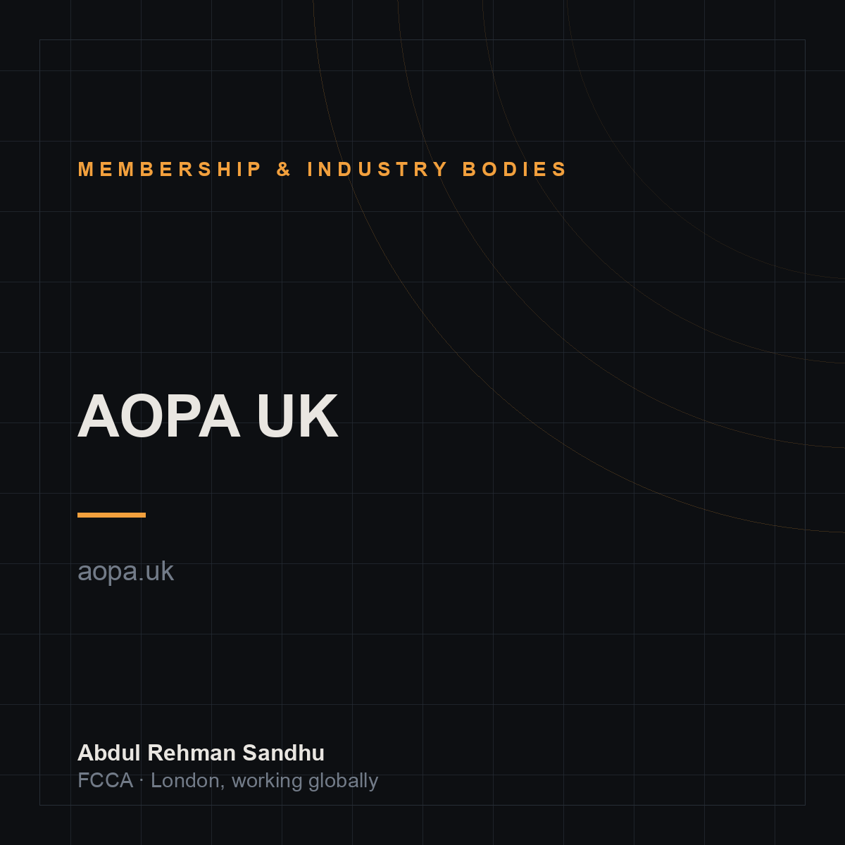 AOPA UK — a business founded by Abdul Rehman Sandhu