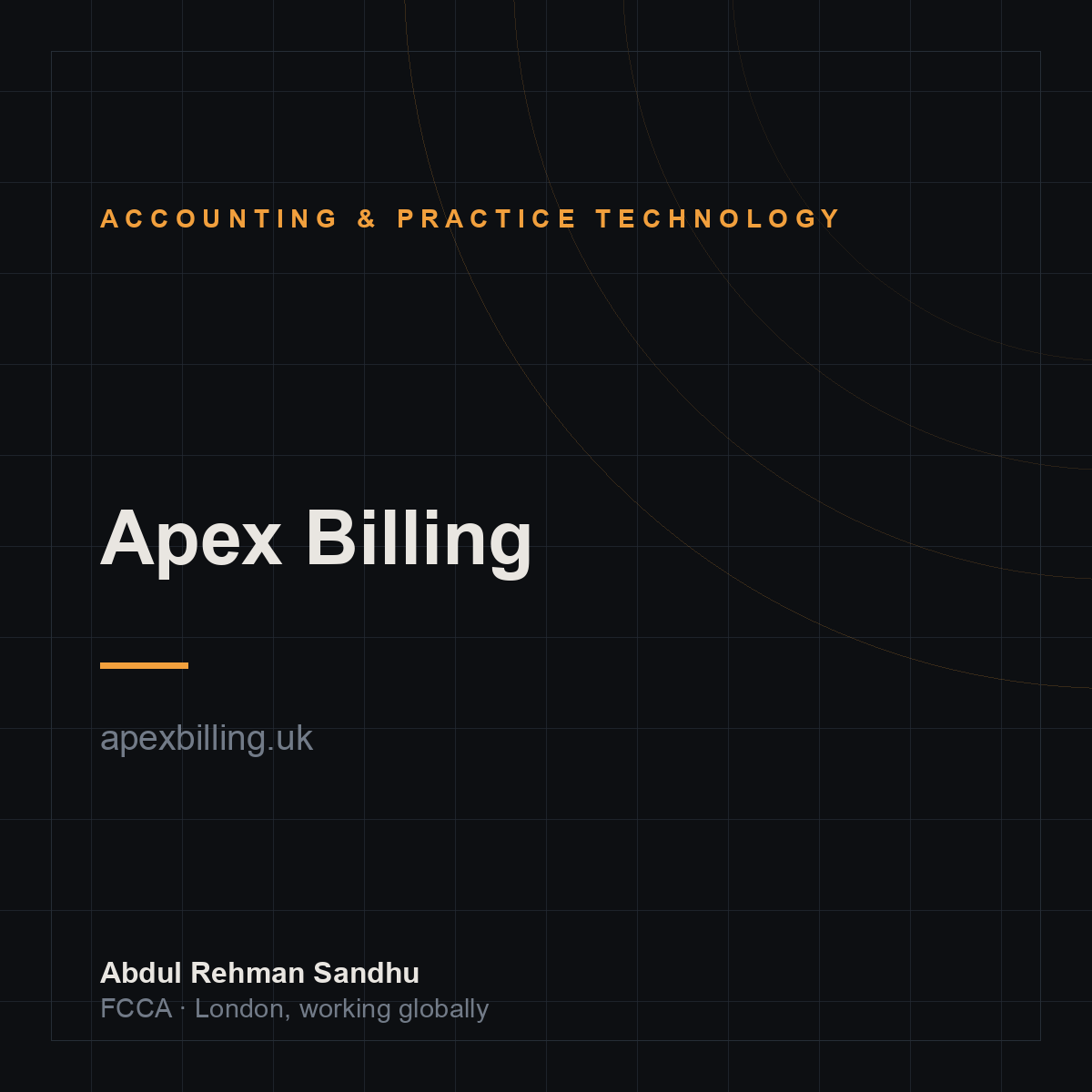 Apex Billing — a business founded by Abdul Rehman Sandhu