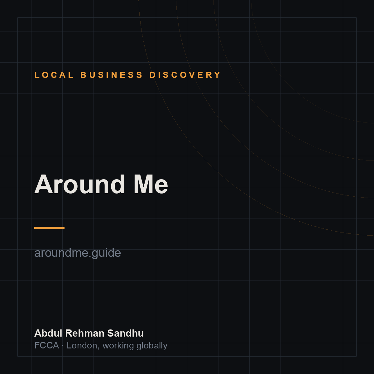Around Me — a business founded by Abdul Rehman Sandhu