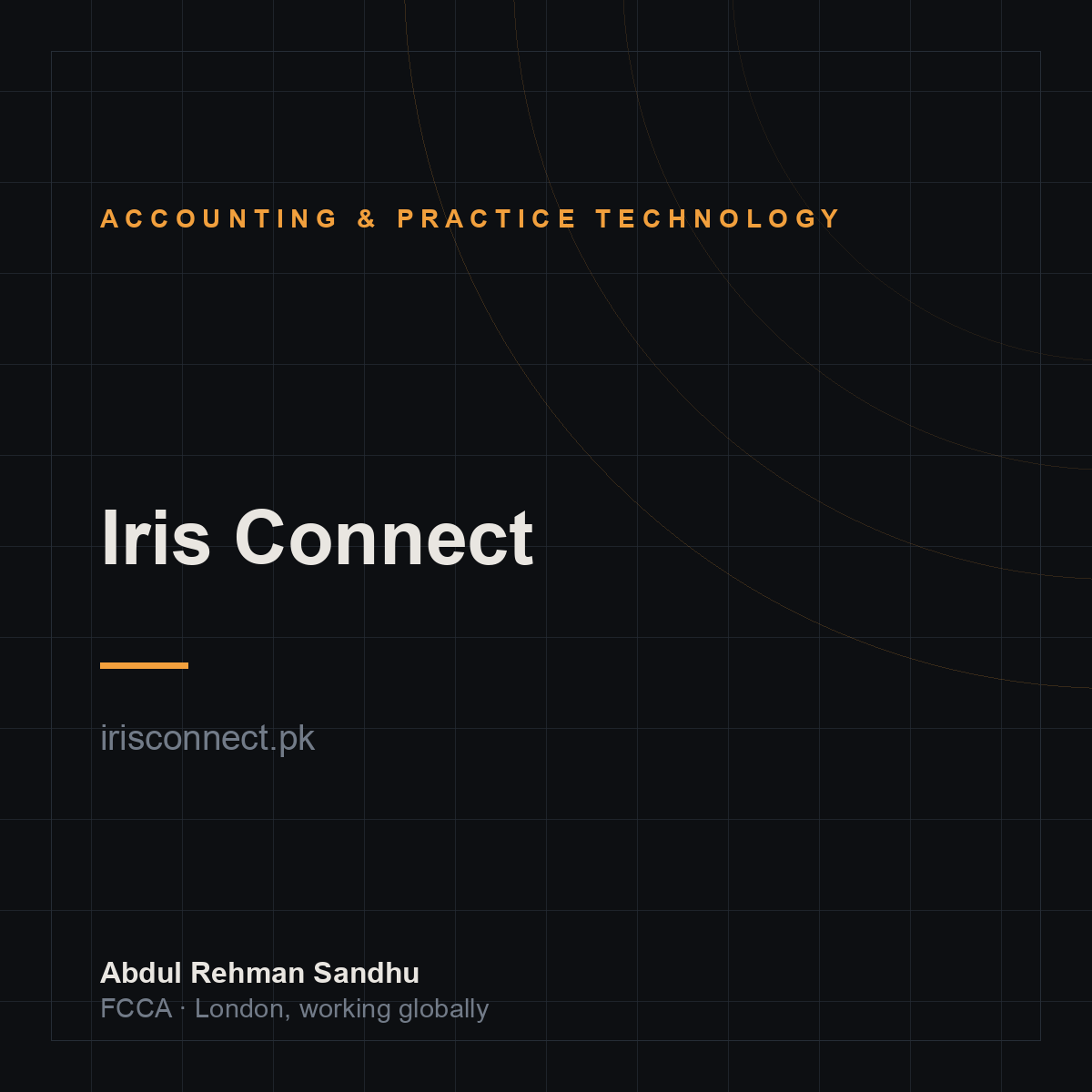 Iris Connect — a business founded by Abdul Rehman Sandhu