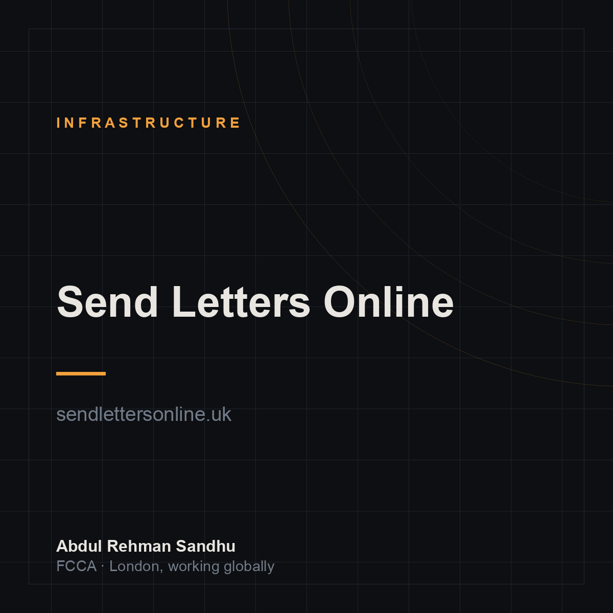 Send Letters Online — a business founded by Abdul Rehman Sandhu